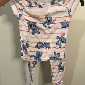 Disney Kids Pajamas - White and Blue Stitch Design